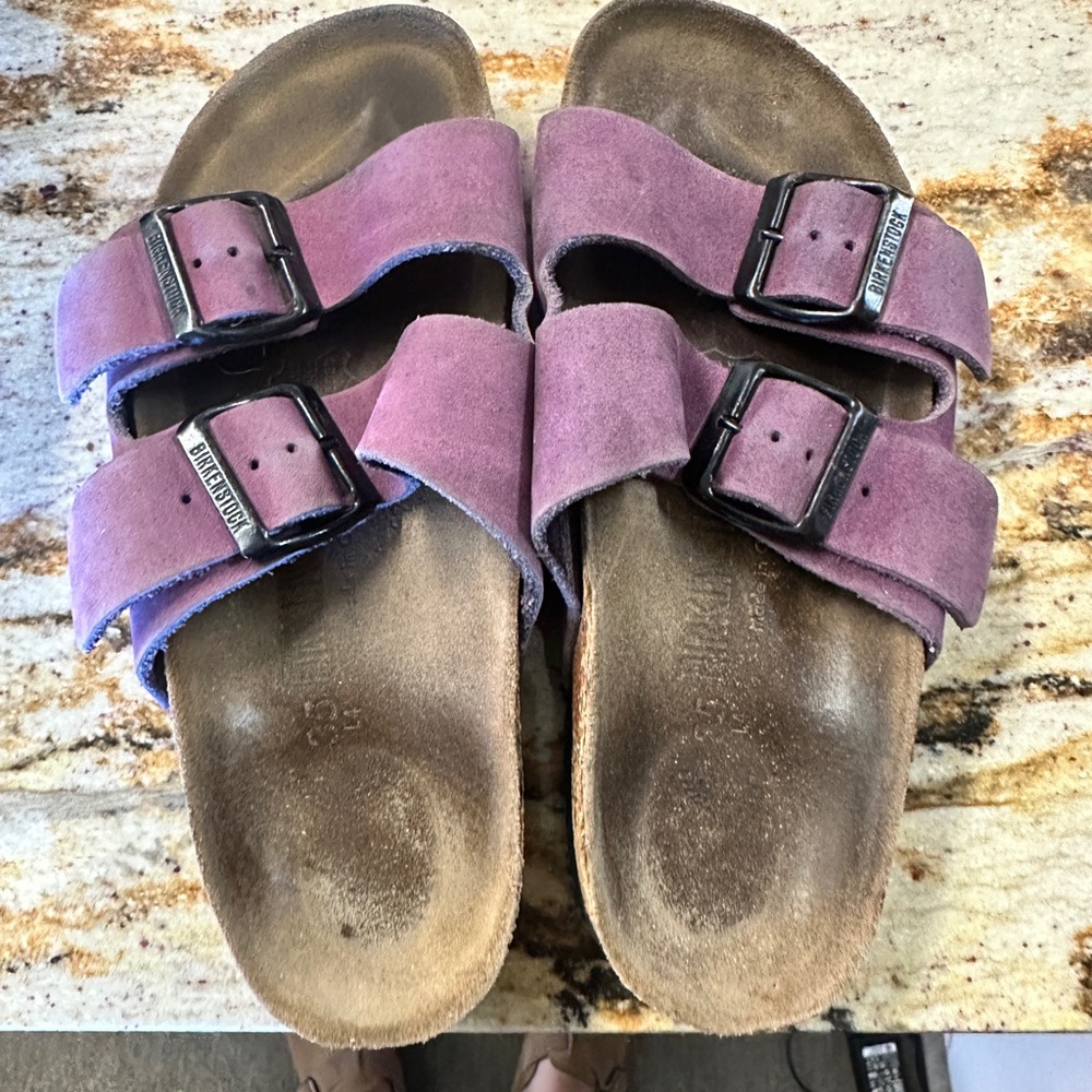 Birkenstock Purple Suede Sandals